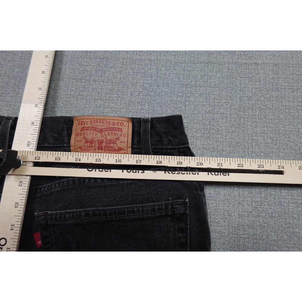 Vintage Levi's 505 Jeans Mens 40x32 Black Regular Fit Western Cowboy Black Wash - Picture 9 of 13